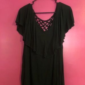 Dark Green Cute Top